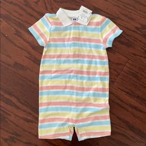 One piece Janie & jack onsie with buttons & collar